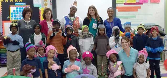 Radiology Department Brings Gifts and Warmth to Local School