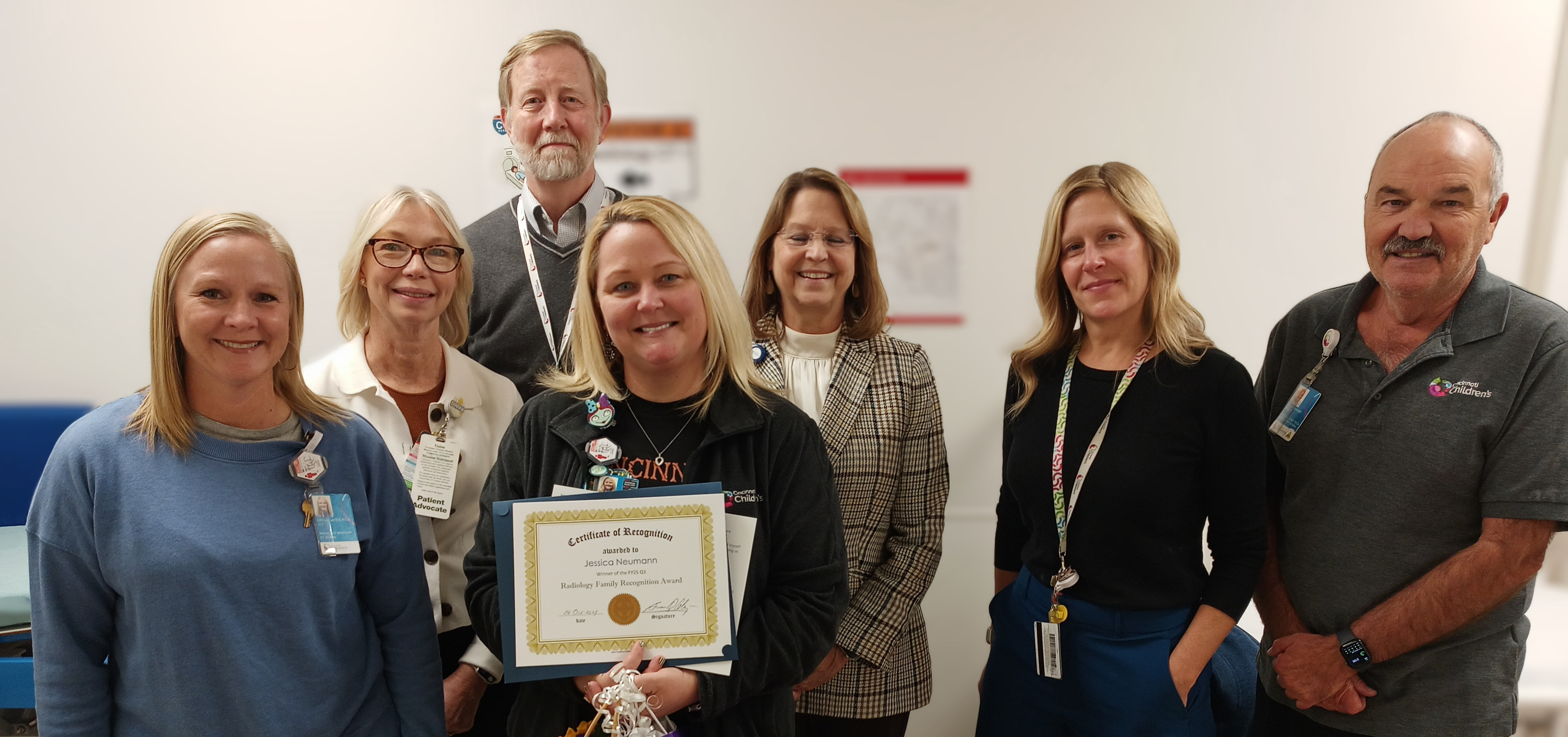 Jessica Neumann Receives the Radiology Family Recognition Award 